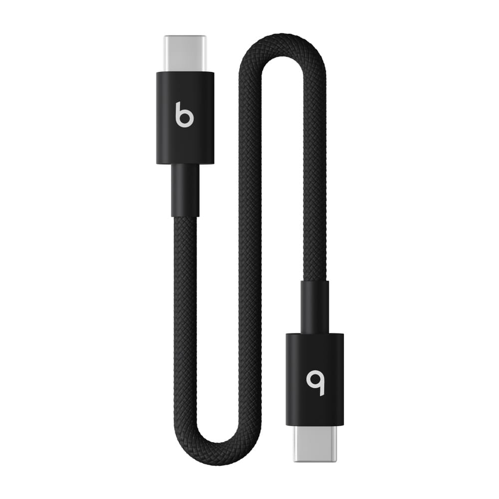 Beats Usb‑C To Usb‑C Woven Short Cable (20 Cm / 8 In.) – Bolt Black thumbnail 2