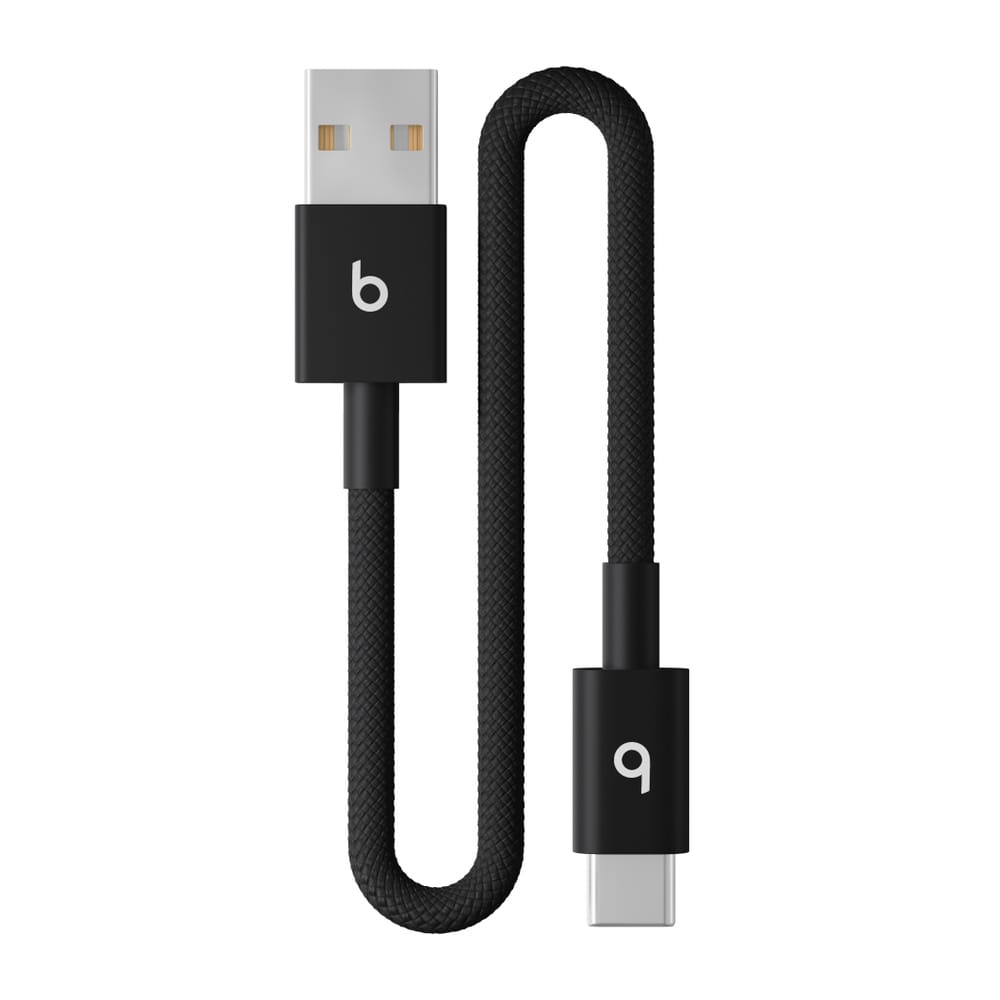 Beats Usb-A To Usb-C Woven Short Cable (20 Cm / 8 In.) – Bolt Black thumbnail 2